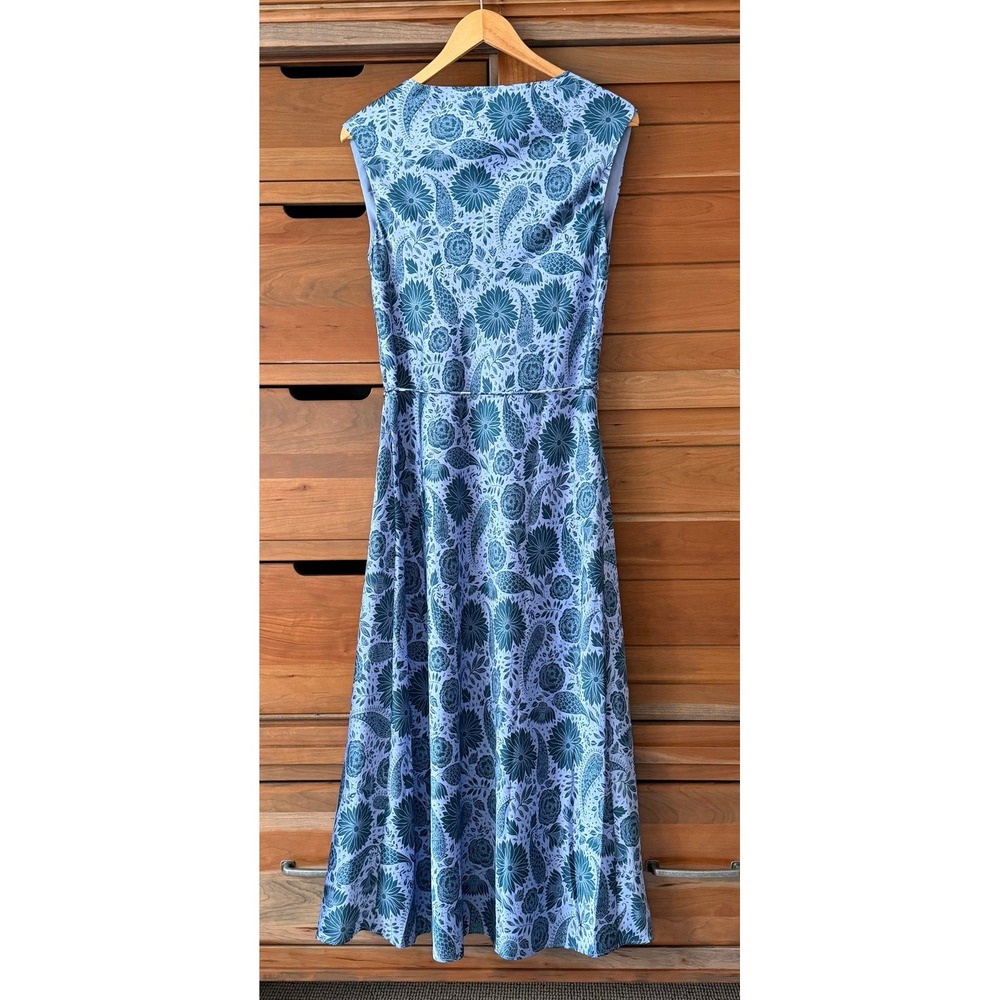 NWT Ann Taylor Size 6 Botanical Paisley Cowl Neck Midi Dress Blue Party Wedding - Picture 3 of 5